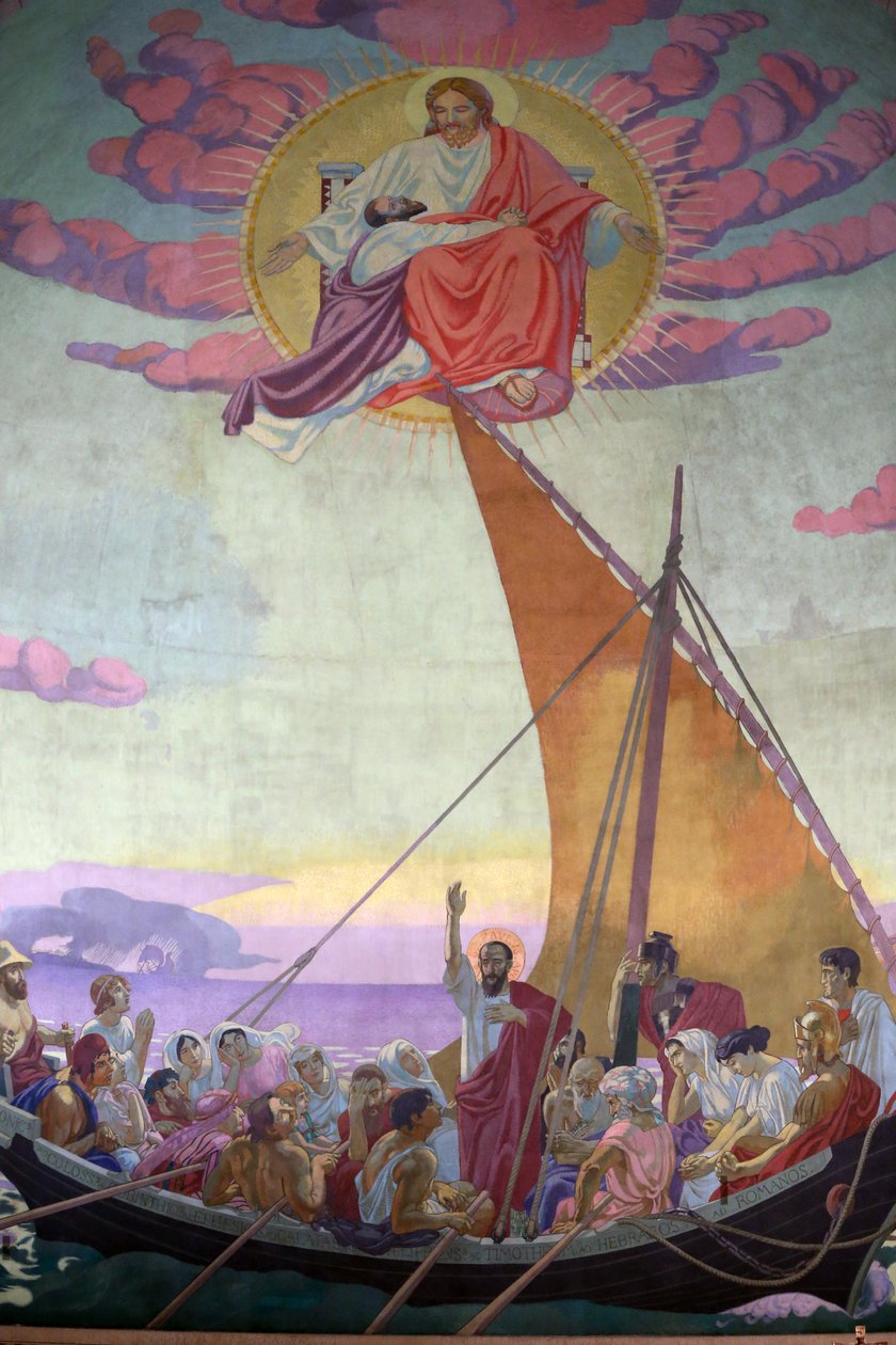 Szent Pál templom, Szent Pál élete, Maurice Denis festménye, Genf, Svájc, alkotó: Unknown