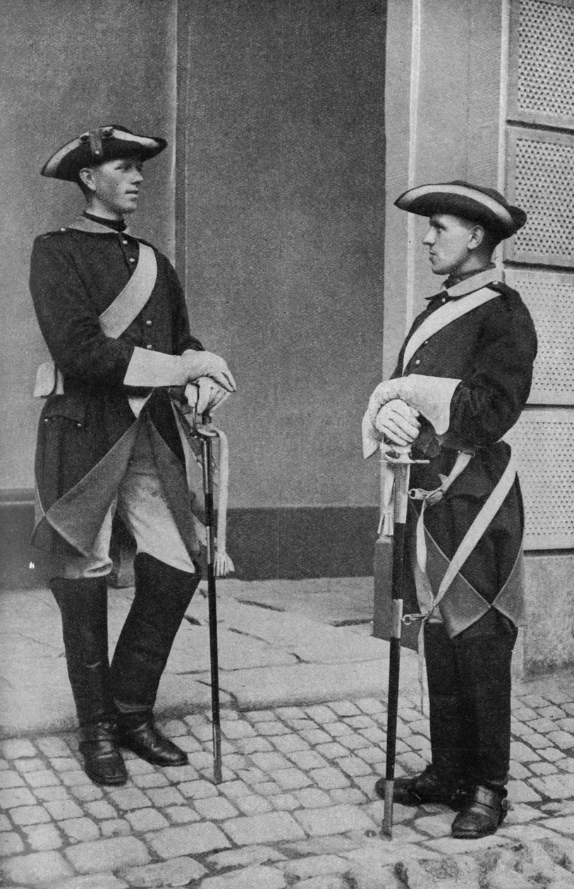 Svédország. A királyok fenségének kitartó svéd őrei. 1920 alkotó: Unknown