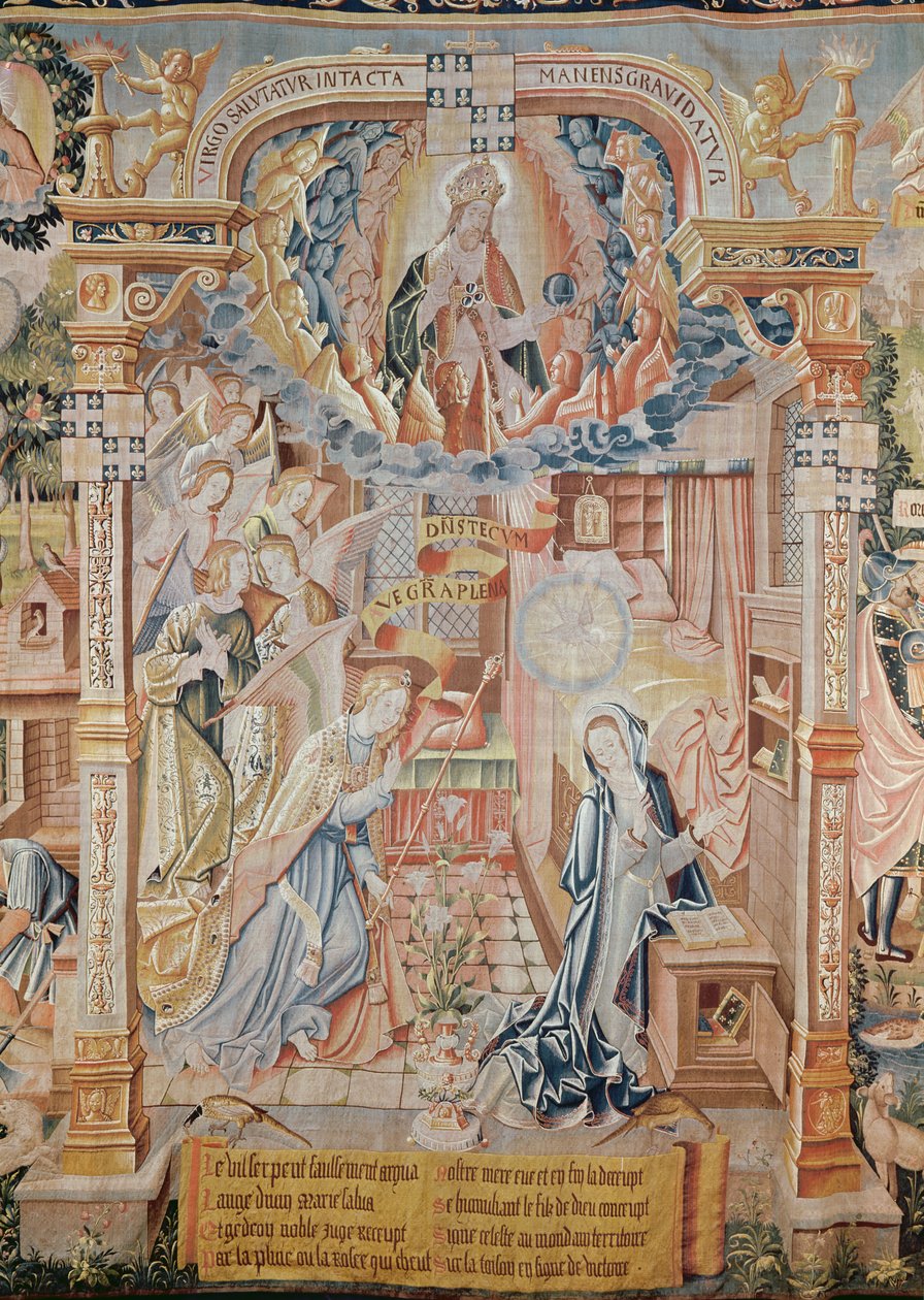 Az Angyali üdvözlet, a Jelenetek a Szűz életéből, Gobelin, 1530 (lásd még: 61162 és 61164-6) alkotó: Unknown