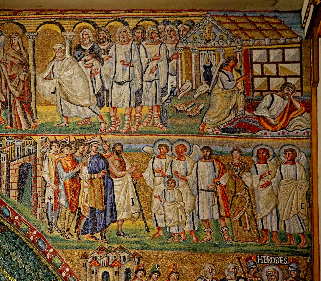 A jobb oldali Apszis ív (diadalív) József figyelmeztette álmában? A repülés Egyiptomba (oda érkezve)? alkotó: Unknown
