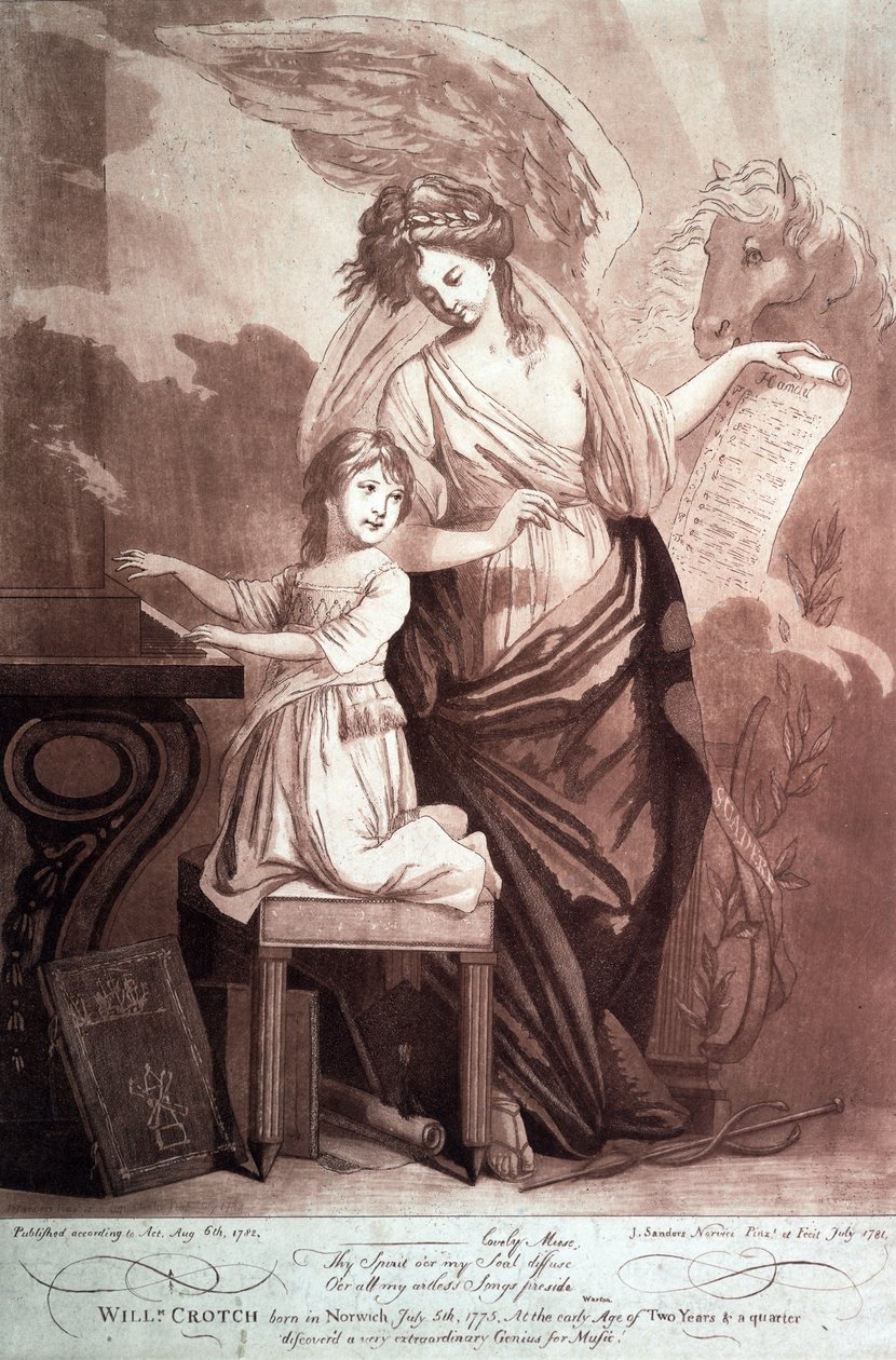 William Crotch egy múzsával és Pegazussal. 1782. alkotó: Unknown