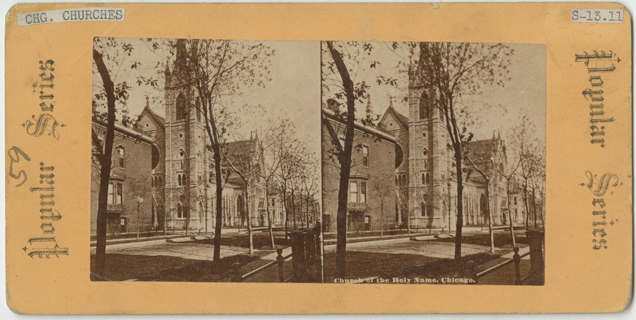 A Szent Név temploma, Chicago, 1870 körül alkotó: American Photographer