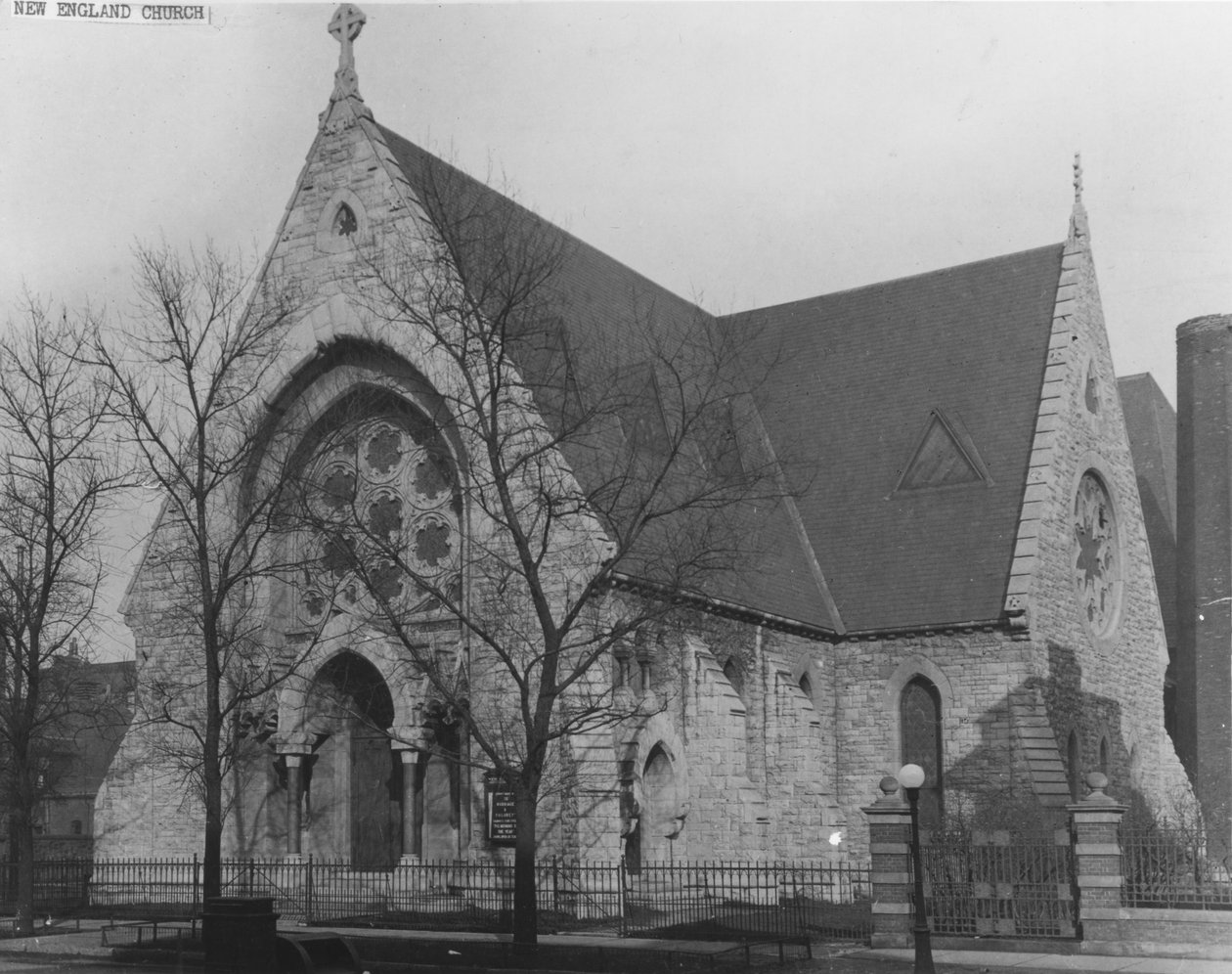 New England Church, 19 W. Delaware Place, Chicago, 1870 körül alkotó: American Photographer