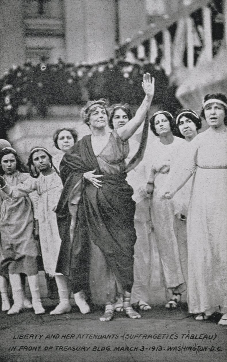 Nők és gyermekek fellépő választójogi tablón, 1913. március 3 alkotó: American Photographer