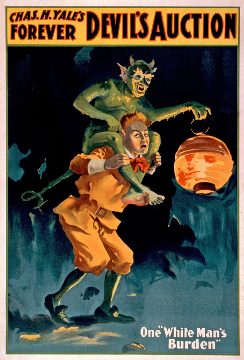 Hirdetés a Charles Yales Devils aukciójához, pub. 1899 alkotó: American School