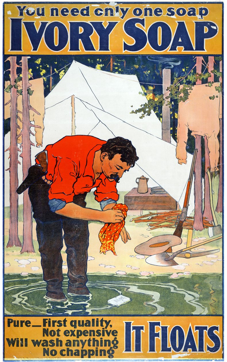 Az Ivory Soap reklámja, 1898 körül alkotó: American School
