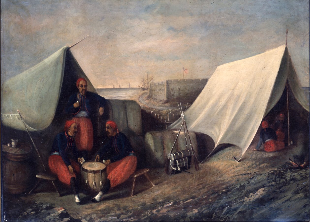 Chicago zouaves a táborban alkotó: American School