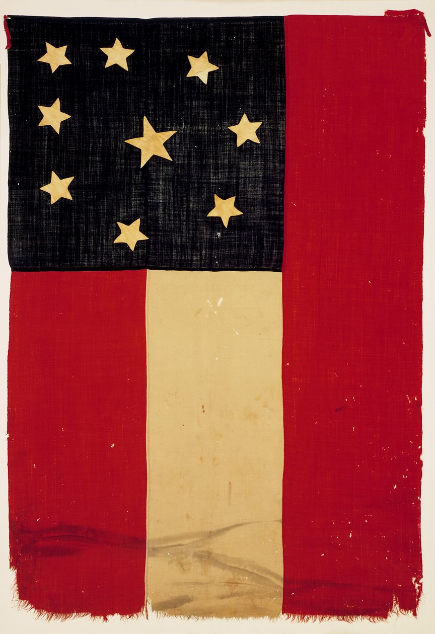 Konföderációs zászló, 1861 (gyapjú és fa) alkotó: American School