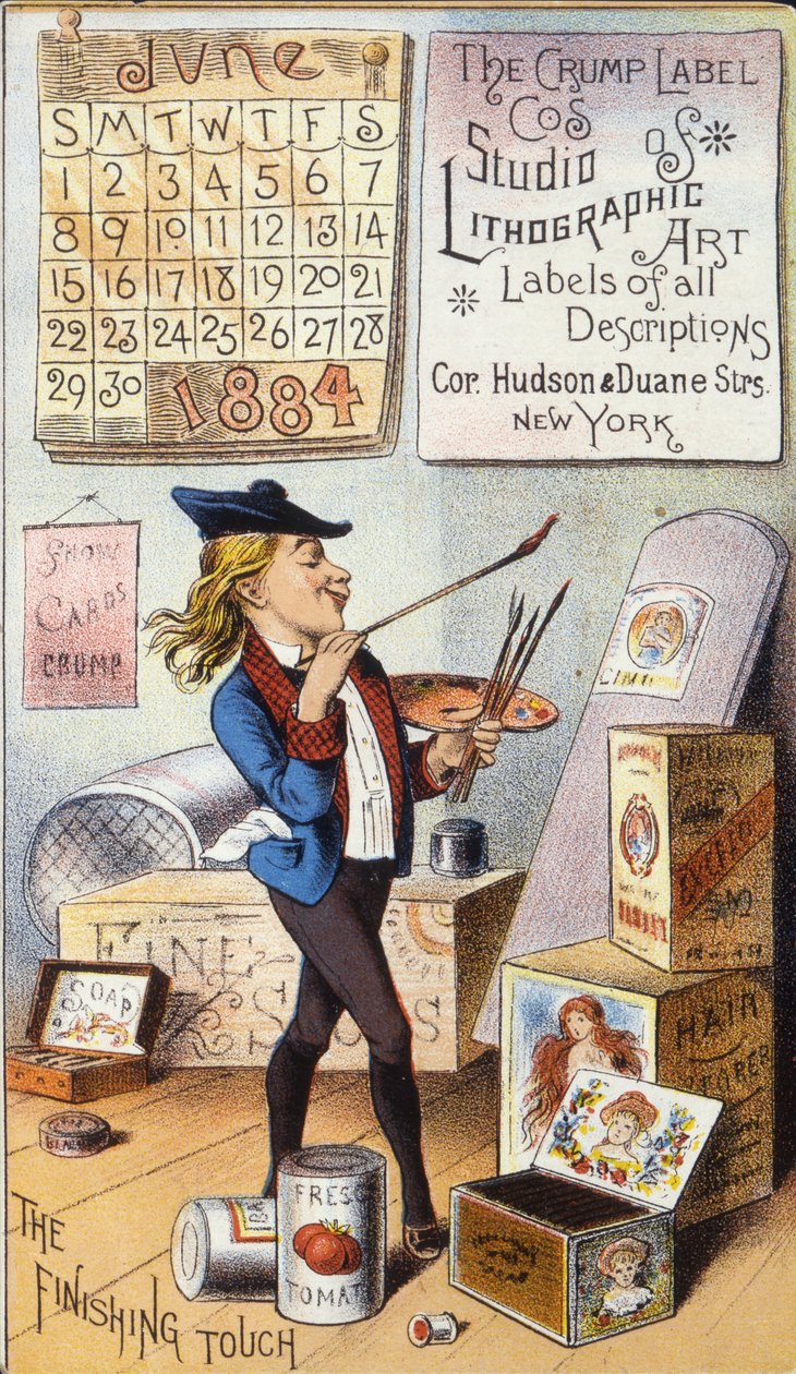 Crump Label Co.s Studio Lithographic Art, 1884 (színes litho [kereskedelmi kártya]) alkotó: American School