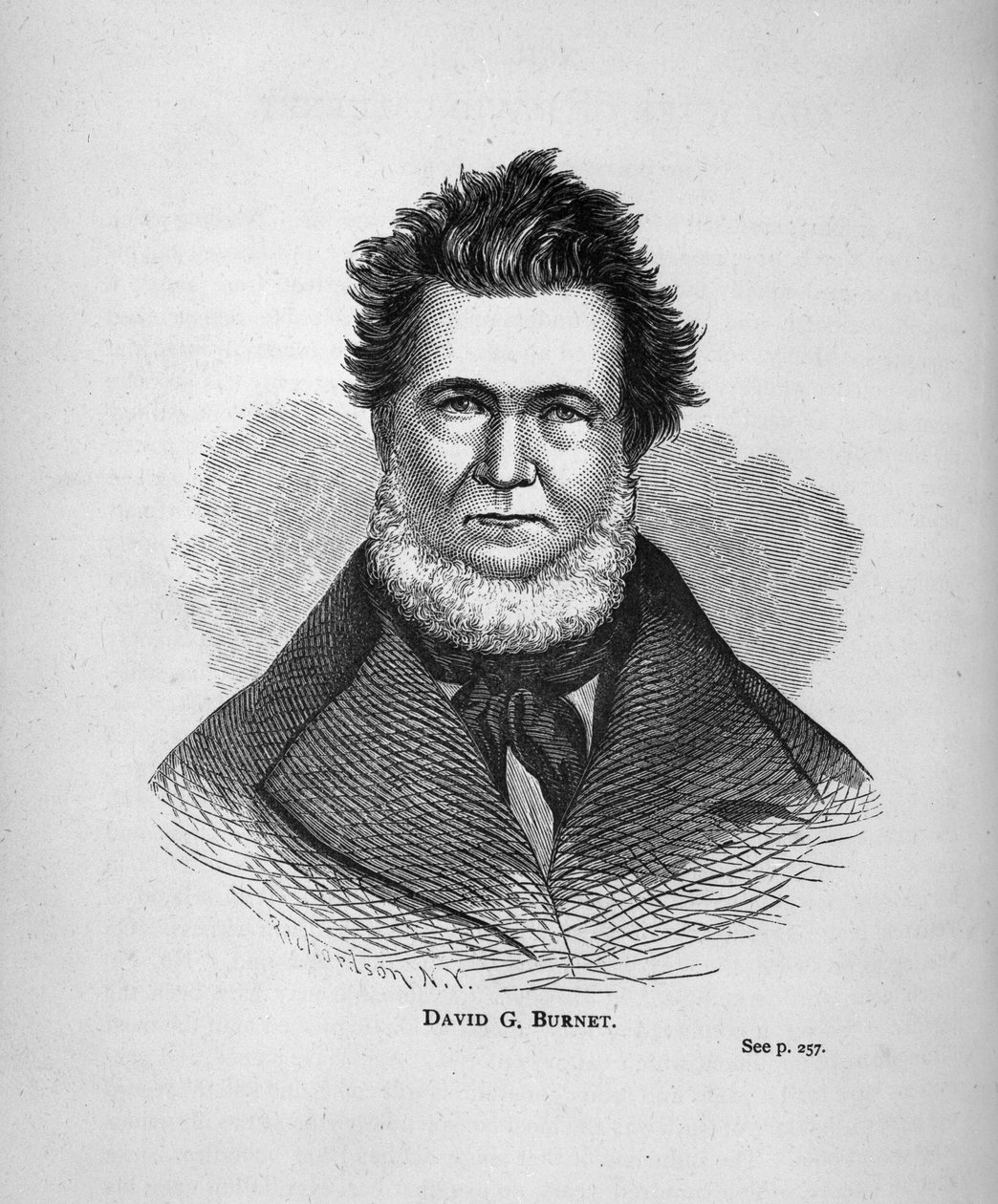 David G. Burnett, a Texas History Scrapbookból alkotó: American School