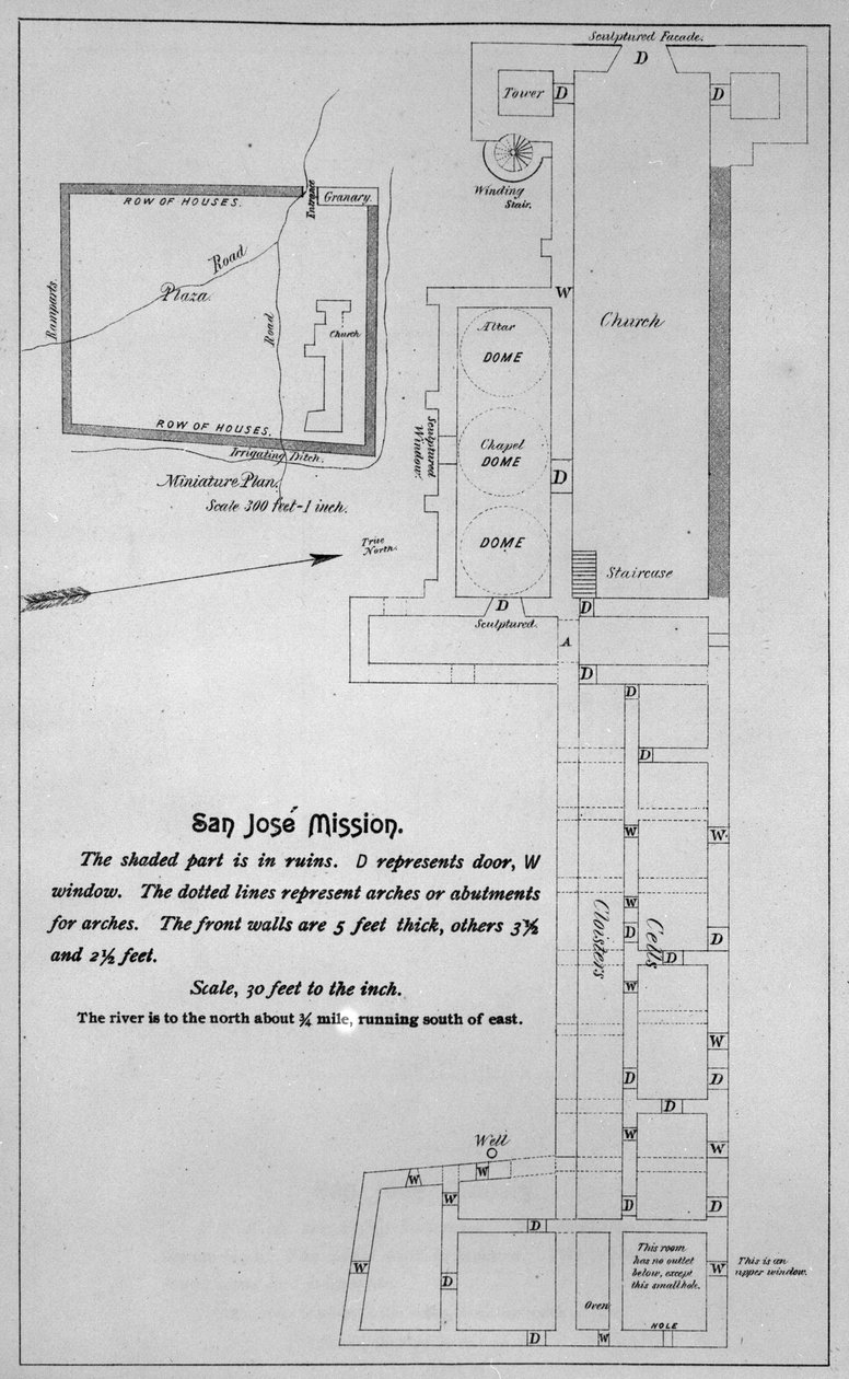 A San Jose és San Miguel de Aguayo Misszió elrendezése alkotó: American School