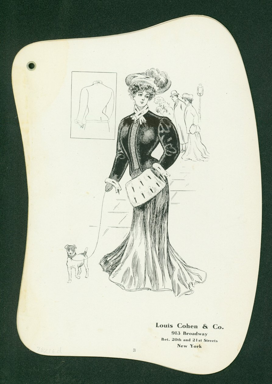Louis Cohen & Co. 913 Broadway [női ruházati katalógus illusztráció] (vonalas gravírozás) alkotó: American School