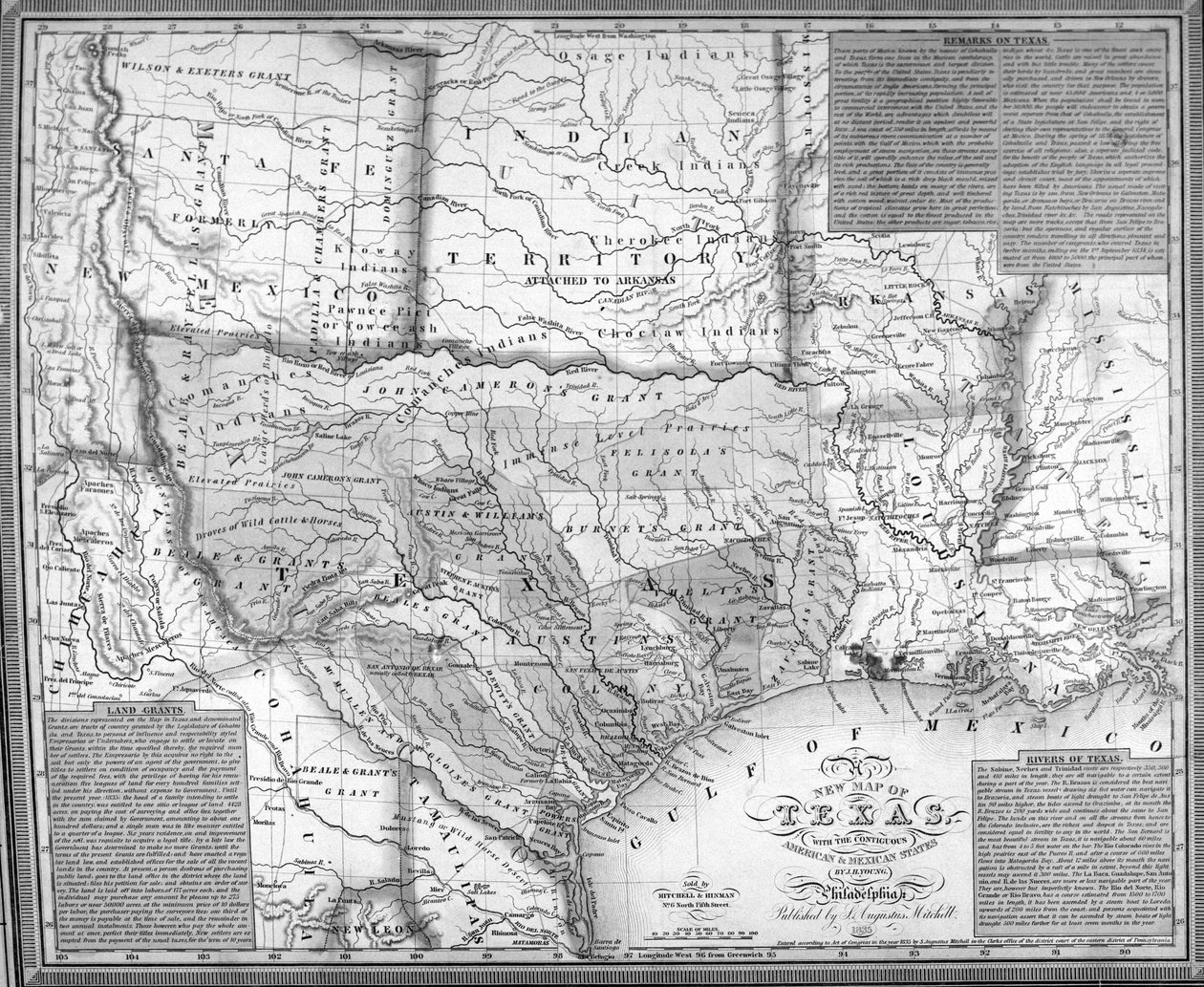 Mitchells Texas térkép, 1835 (a részletekért lásd: 241192) alkotó: American School