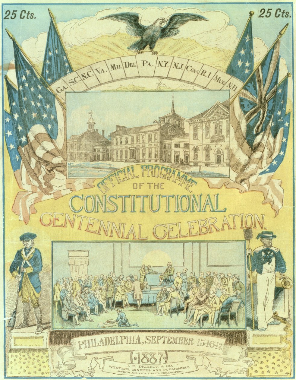 Az 1887. novemberi Alkotmány Centenáriumi Ünnepének hivatalos programja alkotó: American School