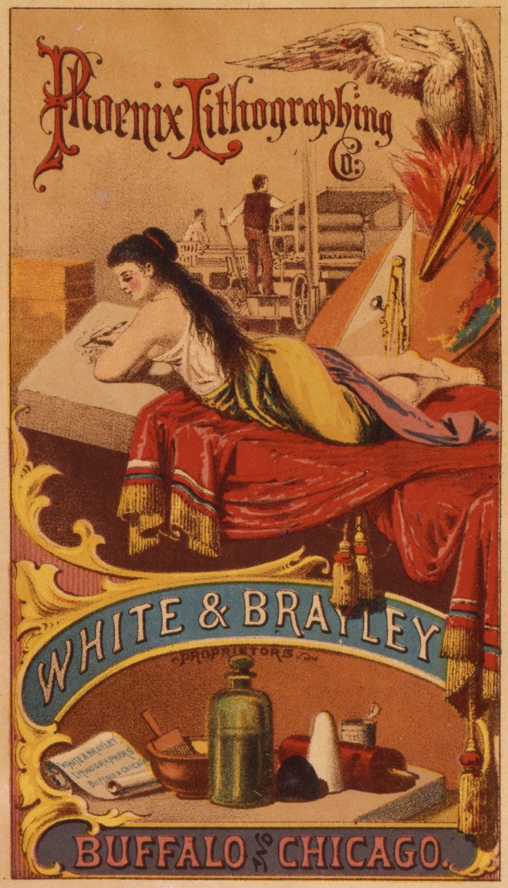 Phoenix Lithographing Co., White & Brailey Proprietors, Buffalo és Chicago (színes litho [kereskedelmi kártya]) alkotó: American School