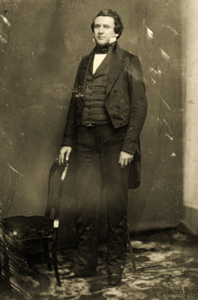Joseph Smith (1805-44), a mormonizmus alapítójának portréja. alkotó: American School