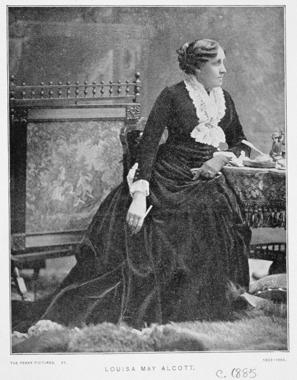 Louisa May Alcott (1832-88) portréja 1885 körül alkotó: American School