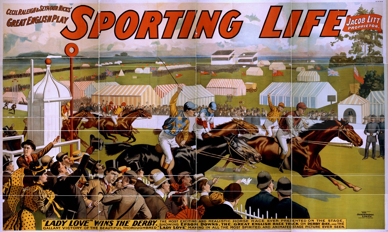 Sporting Life plakát, 1898 alkotó: American School