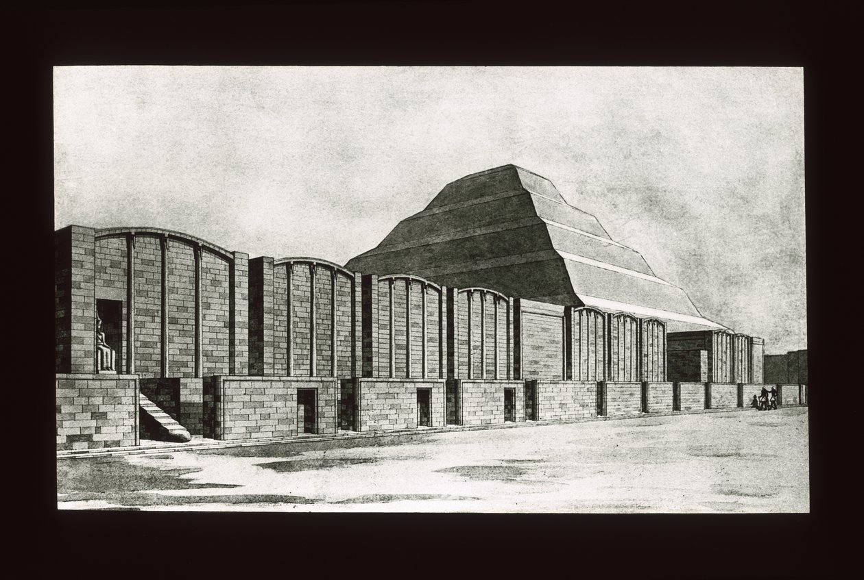 Lépcsőpiramis és kápolnák, Sakkara, 3. dinasztia alkotó: American School