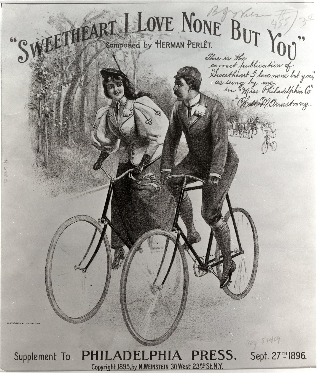 Sweetheart I Love None But You [kottaborító], 1896 alkotó: American School