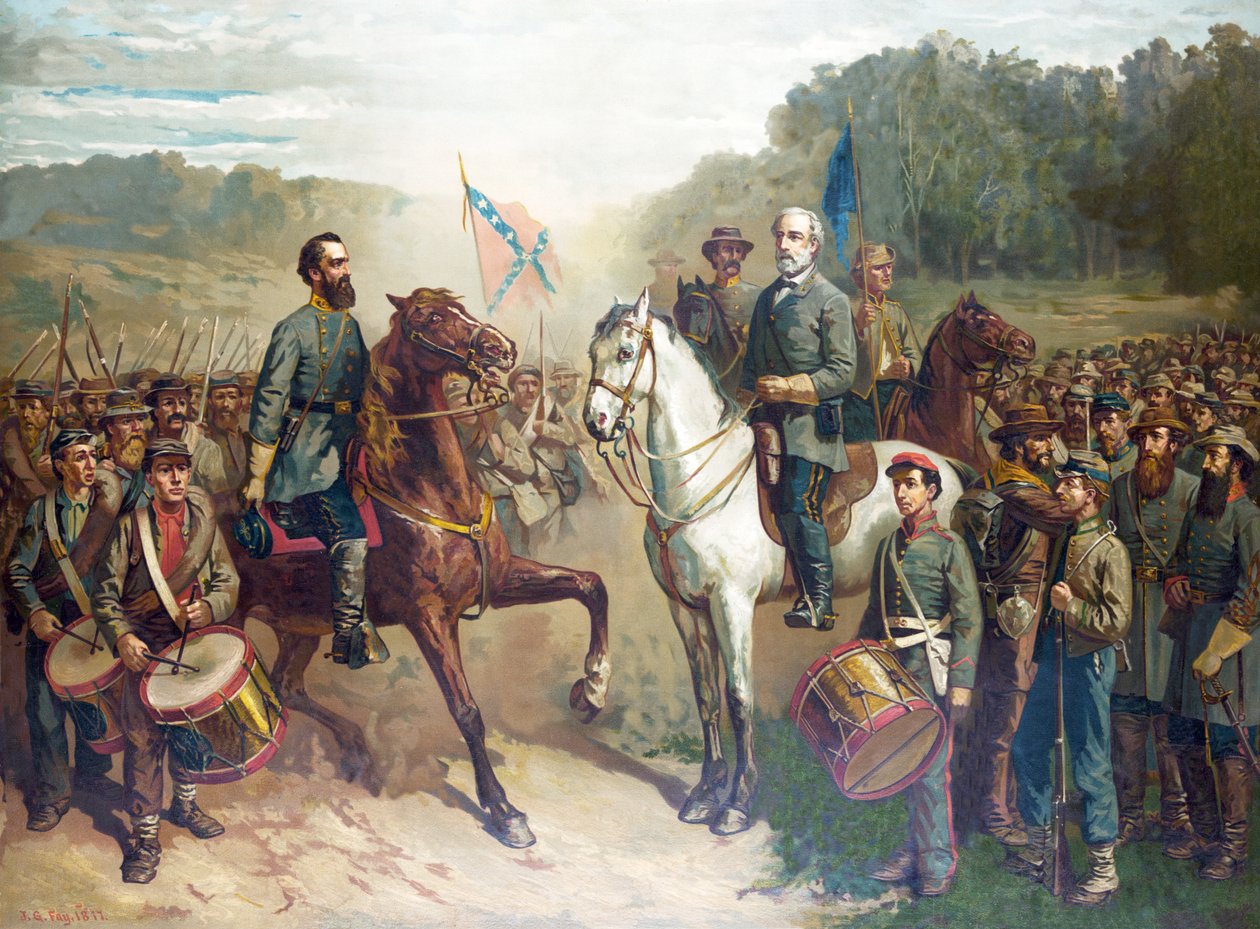 Az utolsó találkozó Lee és Jackson tábornokok között, pub. 1879 alkotó: American School