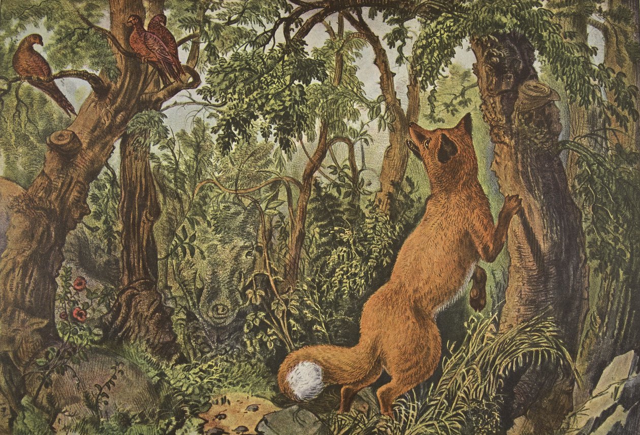 The Puzzled Fox, kocsma. 1872, Currier & Ives alkotó: American School