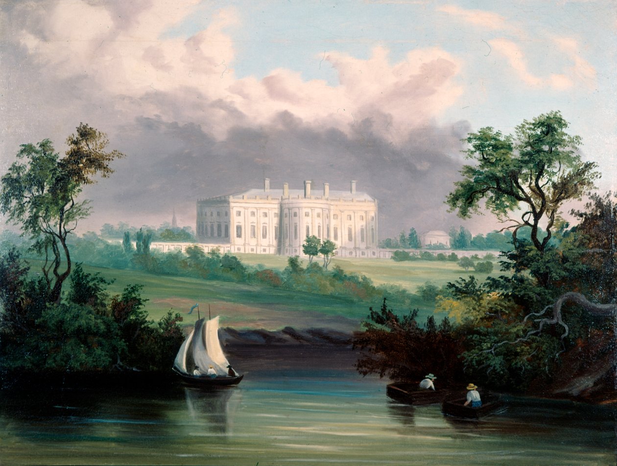 A Fehér Ház, Washington, D.C., 1845 körül alkotó: American School