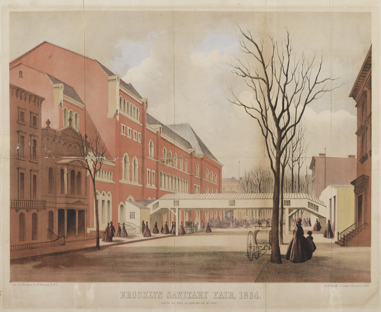 Kilátás a Zeneakadémiára, Brooklyn Egészségügyi Vásár, 1864 alkotó: American School