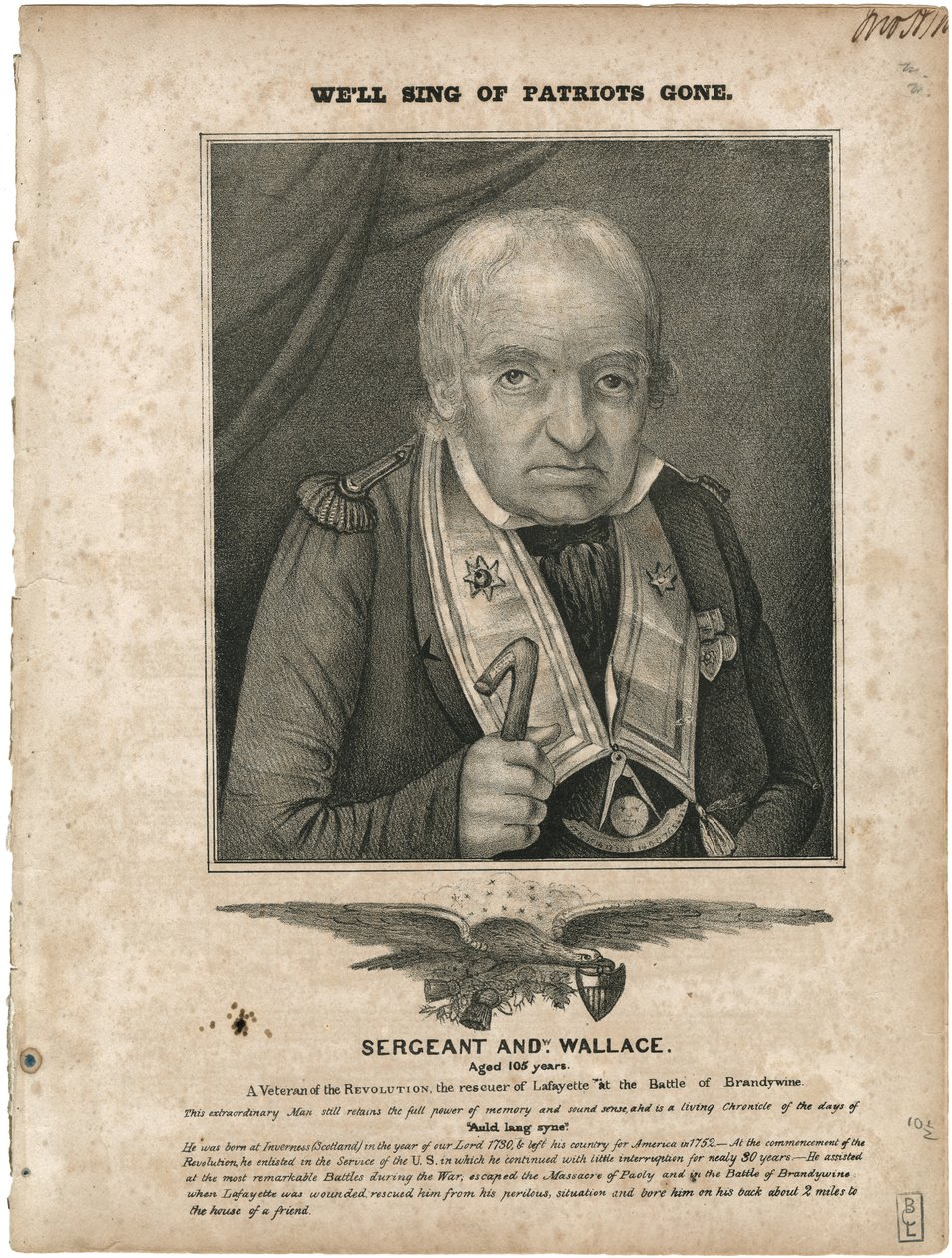 Well Sing of Patriots Gone, William Clifton [kottaborító], 1835 körül (litográfia [kottaborító]) alkotó: American School