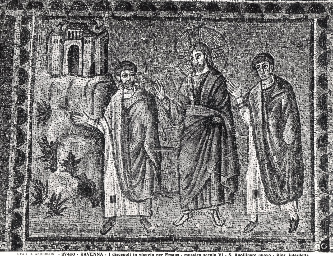 Krisztus az emmauszi úton (mozaik) alkotó: Byzantine School