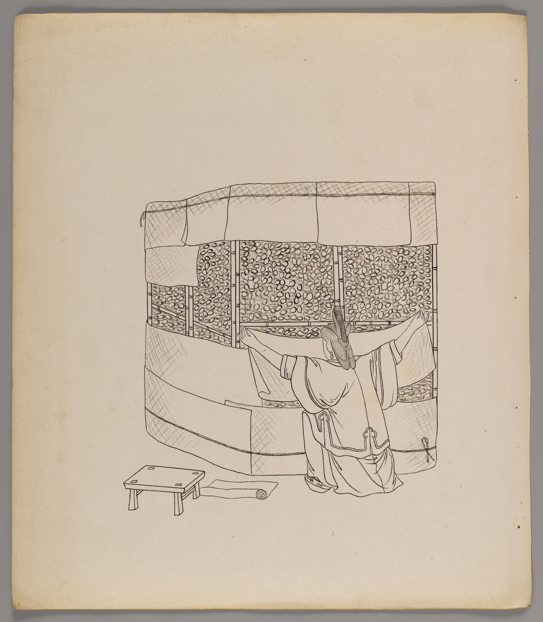 Külön levelek albuma: Silk Cultivation and Production (tinta papíron) (lásd még: 499288-303) alkotó: Chinese School