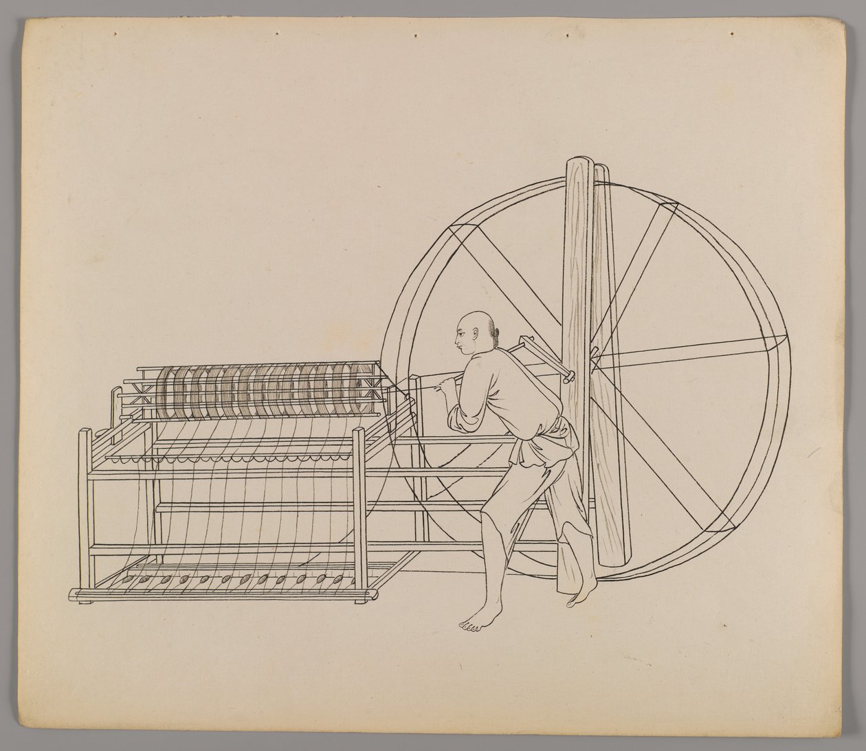 Külön levelek albuma: Silk Cultivation and Production (tinta papíron) (lásd még: 499288-303) alkotó: Chinese School