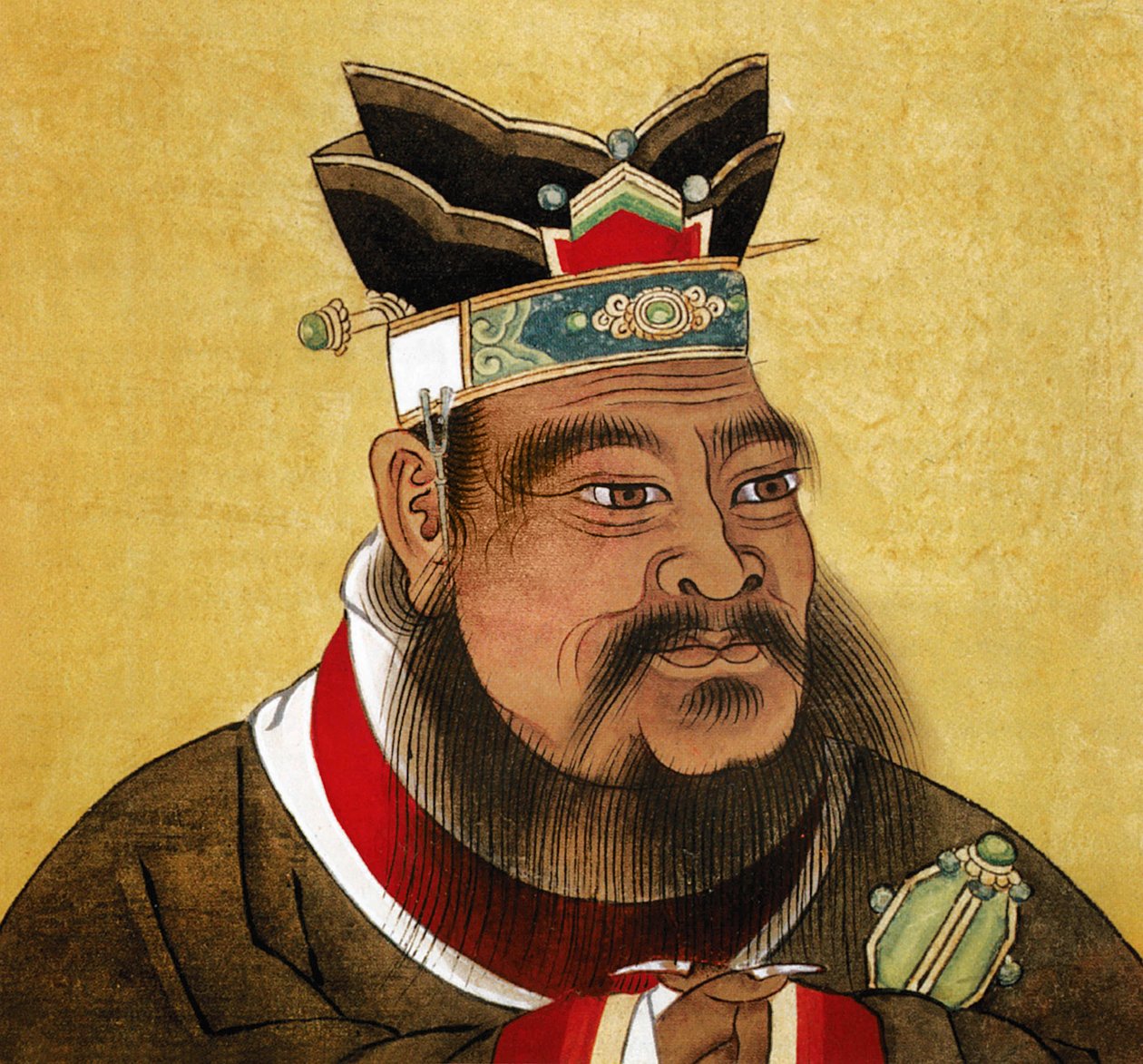 Konfuciusz (tinta és szín a papíron) alkotó: Chinese School