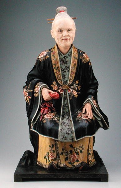Női figura, Qianlong korszak, 1780 körül (polikróm vakolat) (lásd még: 207202, 241400 és 241401) alkotó: Chinese School