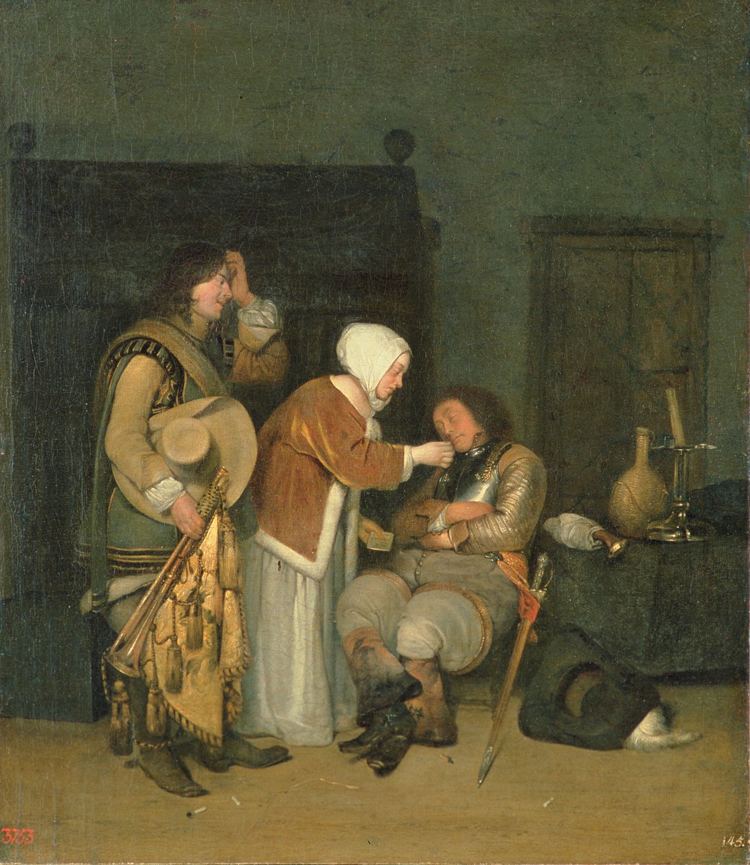 Levél egy alvó katonának alkotó: Dutch School
