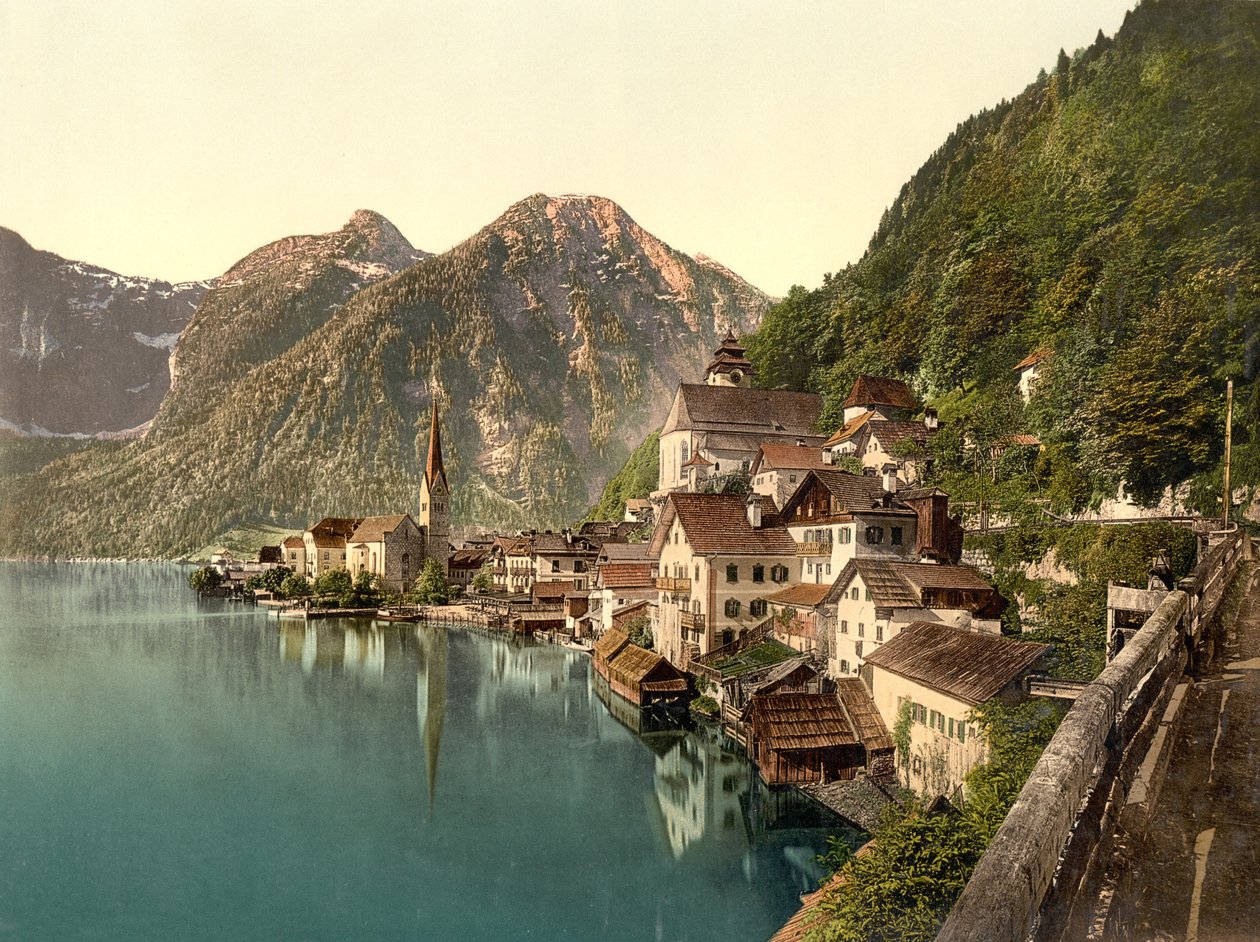 Hallstadt, Ausztria, pub. 1890-1900 körül (kromolitográfia) alkotó: English Photographer
