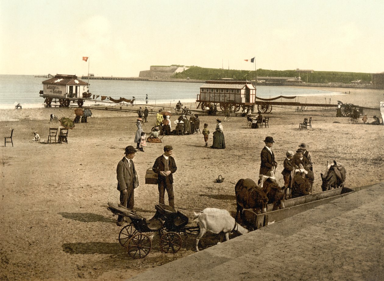 The Beach at Weymouth, 1890-1900 körül (kromolitográfia) alkotó: English Photographer