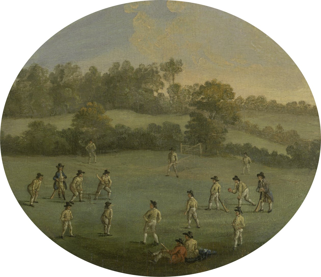 Krikettjáték (The Royal Academy Club in Marylebone Fields, ma Regents Park) Francis Hayman (1708-76) festménye után alkotó: English School