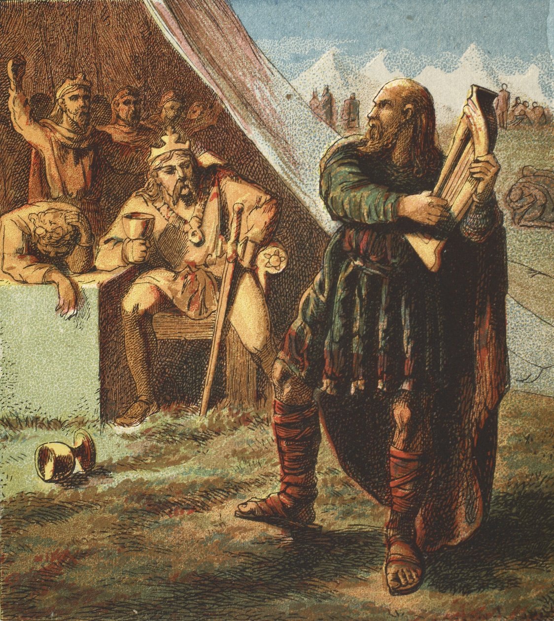 Alfred a dán táborban, kocsmában. 1890 alkotó: English School