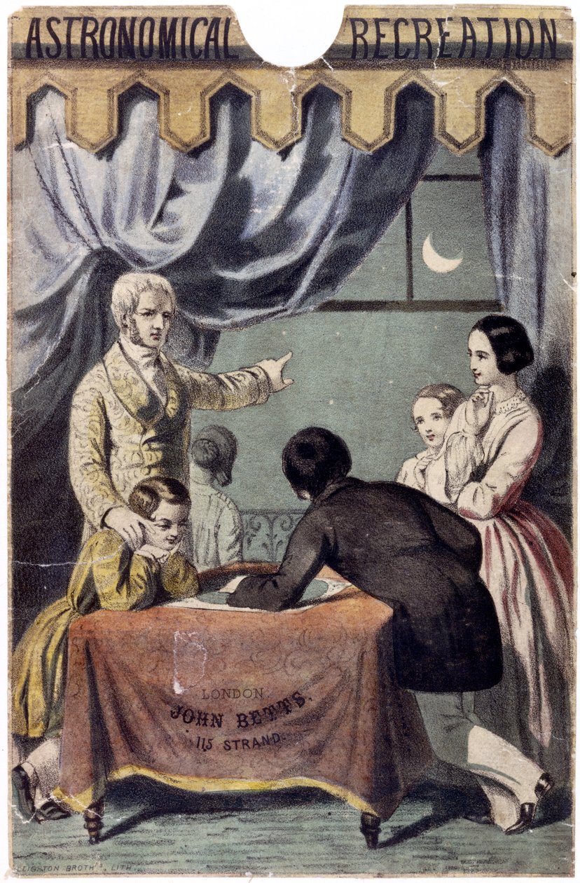 Csillagászati megfigyelések, nyomtatta a Leighton Brothers, 1850 körül alkotó: English School