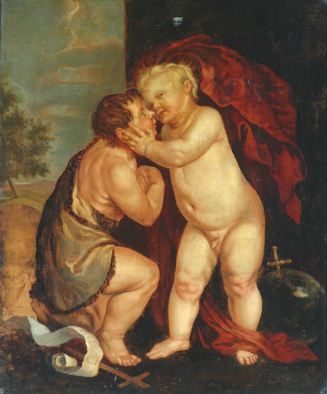 Kis Jézus és Keresztelő János alkotó: English School