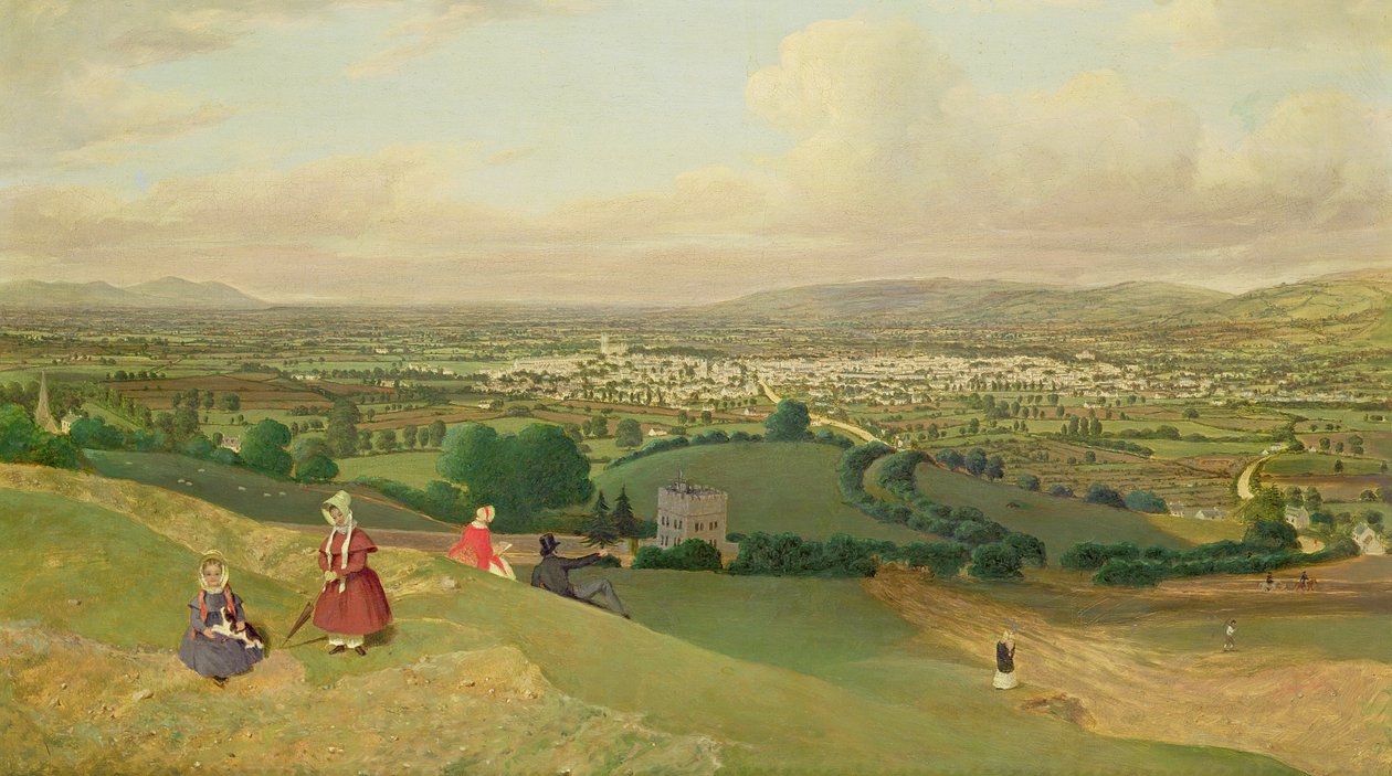 Cheltenham a Leckhampton Hillből, 1840 körül alkotó: English School