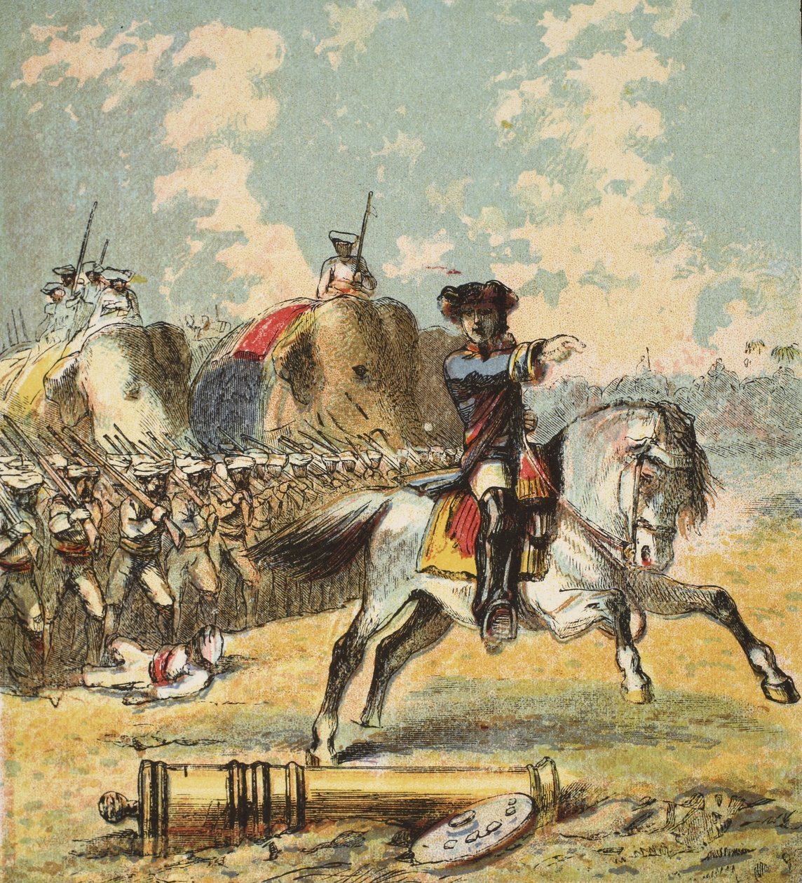Clives Victory Indiában, pub. 1890 alkotó: English School