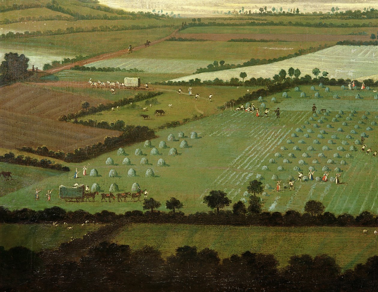 Country Round Dixton Manor, 1725 körül (18102 részlet) alkotó: English School