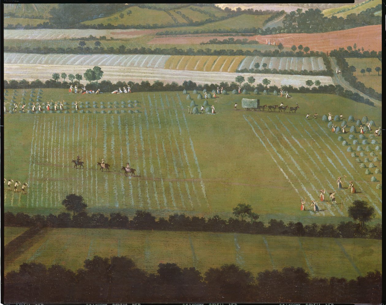Country Round Dixton Manor, 1725 körül (18102 részlet) alkotó: English School
