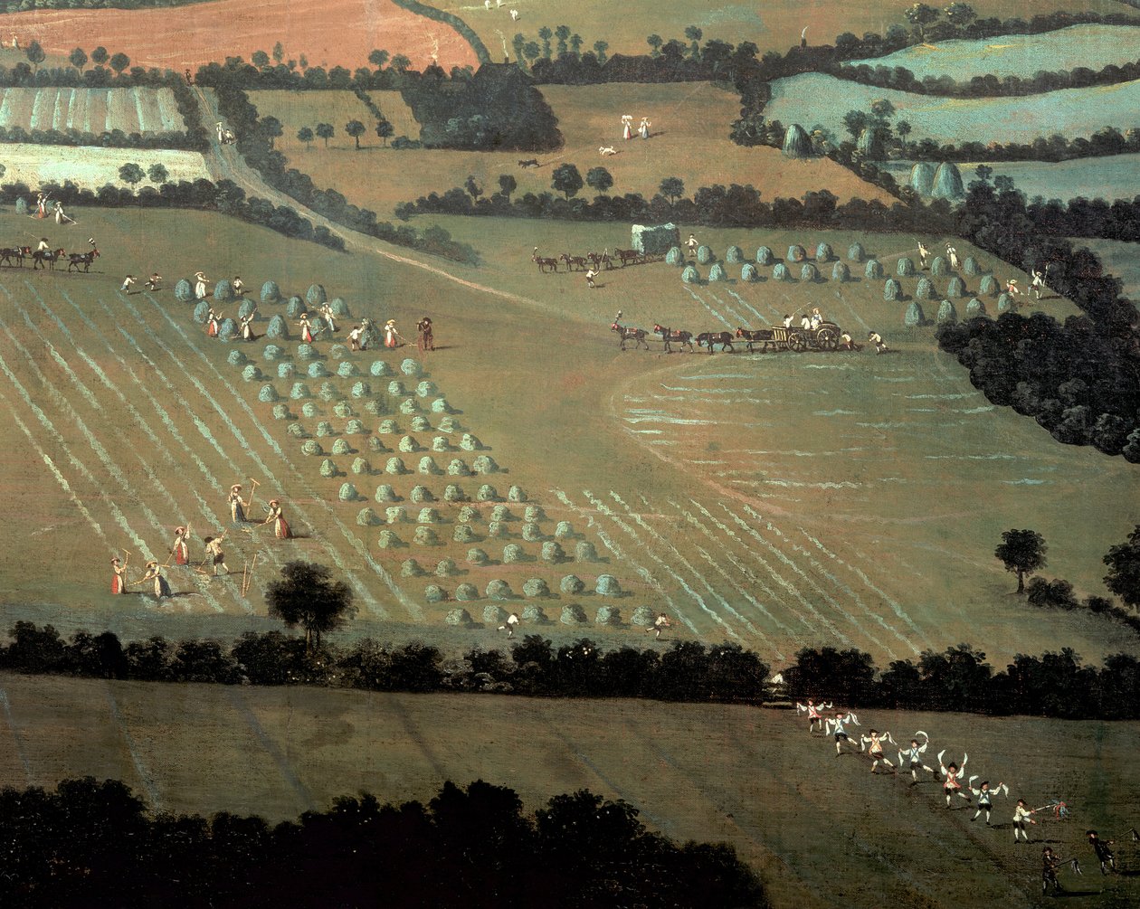 Country Round Dixton Manor, 1725 körül (18102 részlet) alkotó: English School