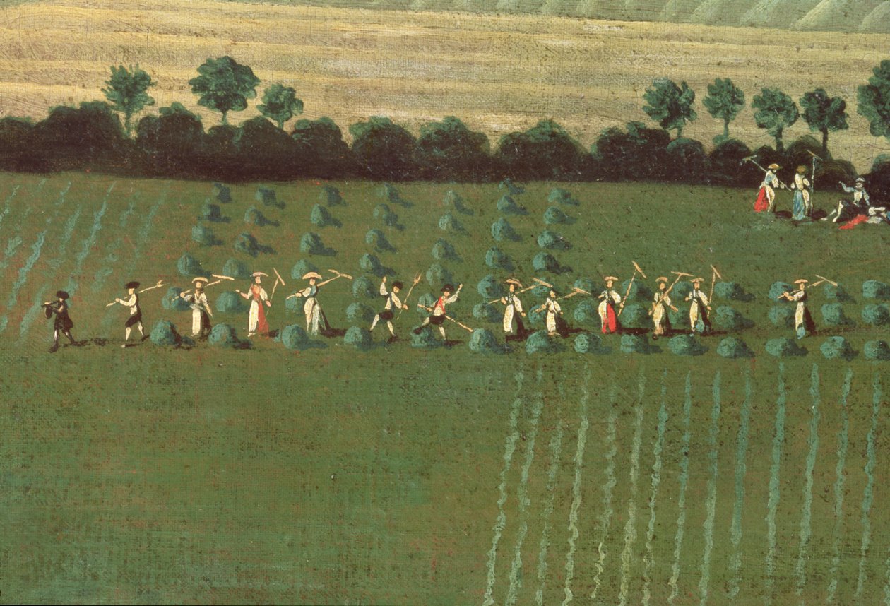 Country Round Dixton Manor, 1725 körül (18102 részlet) alkotó: English School