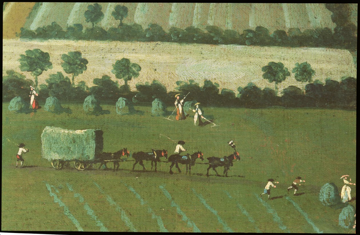 Country Round Dixton Manor, 1725 körül (18102 részlet) alkotó: English School