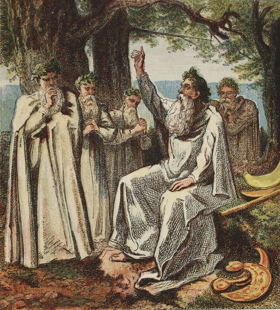 Druidák vagy brit papok, kocsma. 1890 alkotó: English School