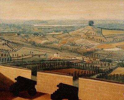 Hatalmas tájkép Rodborough Fortból, 1764 körül (65821 részlet) alkotó: English School